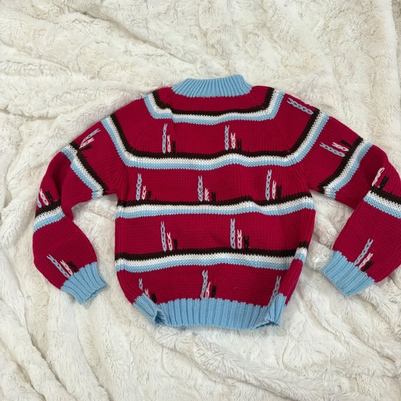 VTG Kids Jay Bee Togs Acrylic Striped Knit Sweater Size 6 Deadstock - Picture 4 of 5